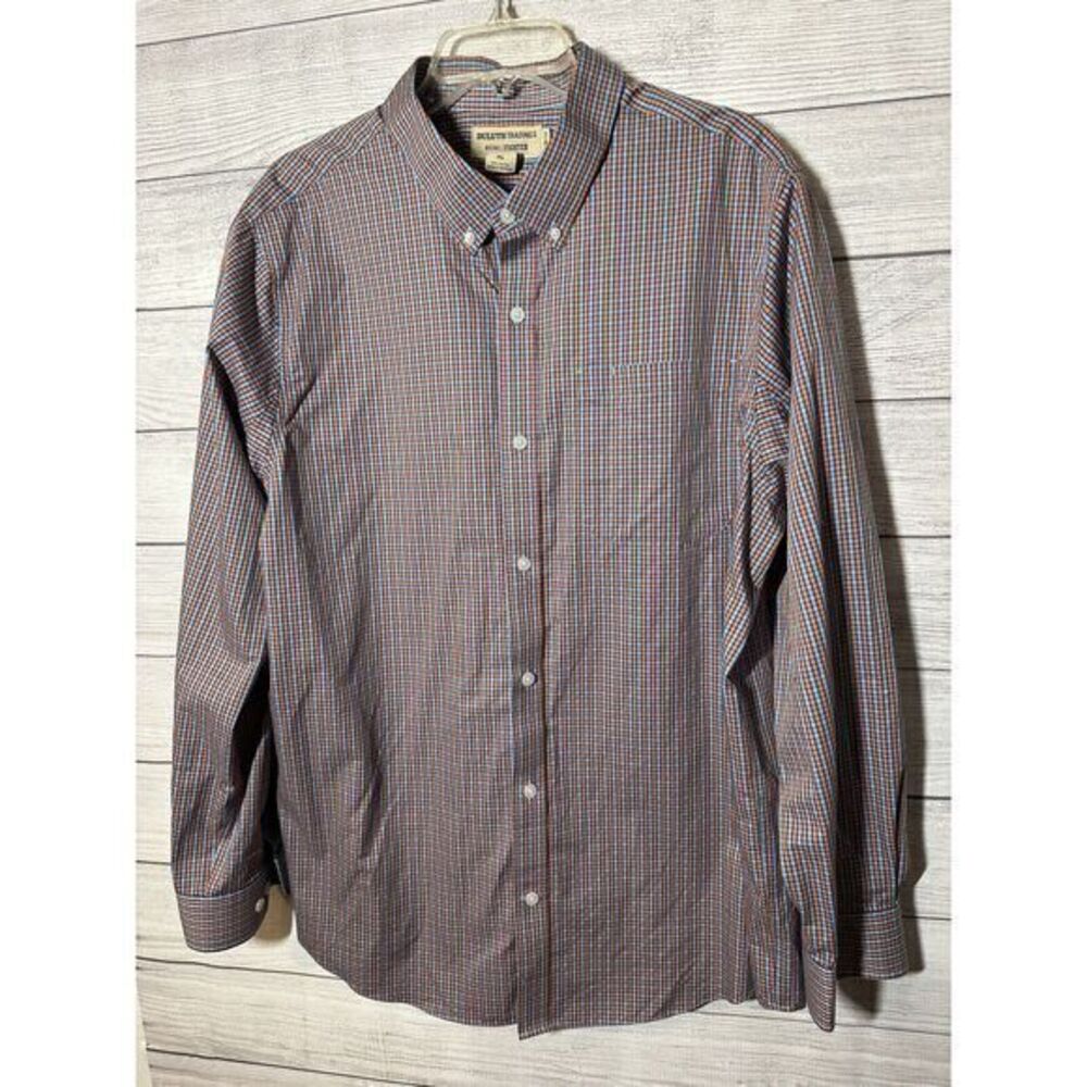 Duluth Trading Co Mens Slim Fit Long Sleeve Button Down Plaid Shirt Size XL